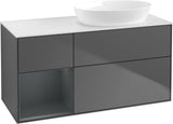 Villeroy & Boch Finion Waschtischunterschrank 1200 mm Glossy White Lacquer mit Beleuchtung