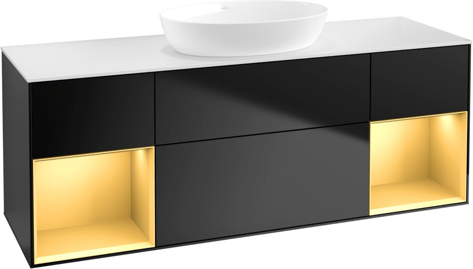 Villeroy & Boch Finion Waschtischunterschrank GD01GF 1600 mm Glossy White Lacquer mit Beleuchtung