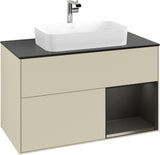 Villeroy & Boch Waschtischunterschrank Finion F252G 1000 mm Glossy White Lacquer mit LED-Beleuchtung