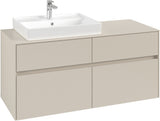 Villeroy & Boch Waschtischunterschrank Collaro C082 B0 1200 mm Cashmere Grey mit Beleuchtung und SoftClosing