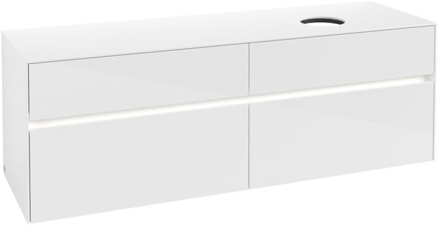Villeroy & Boch Waschtischunterschrank Collaro C051 B0 1600 mm Glossy White mit LED-Beleuchtung