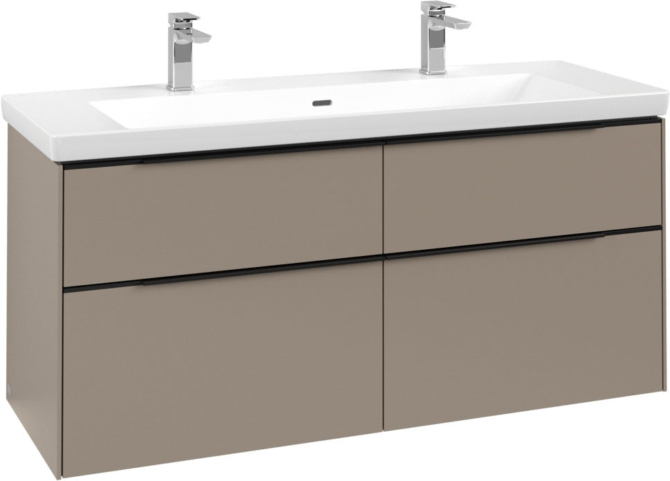 Villeroy & Boch Waschtischunterschrank Subway 3.0 C 602L0, 1272 mm, Brilliant White, mit LED-Beleuchtung