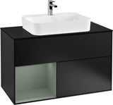 Villeroy & Boch Finion Waschtischunterschrank 1000 mm Glossy White Lacquer mit LED-Beleuchtung