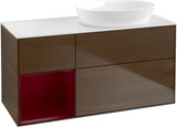 Villeroy & Boch Finion Waschtischunterschrank 1200 mm Glossy White Lacquer mit Beleuchtung