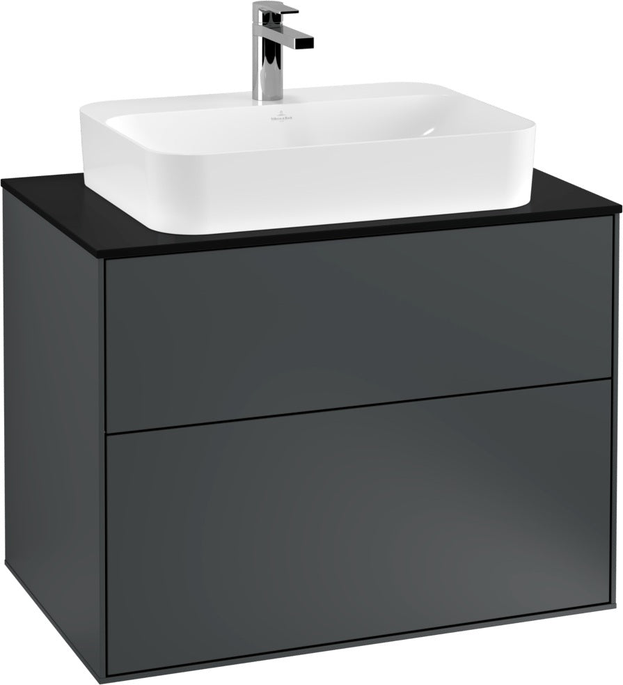 Villeroy & Boch Waschtischunterschrank Finion F3410 800 mm Glossy White Lacquer mit SoftClosing