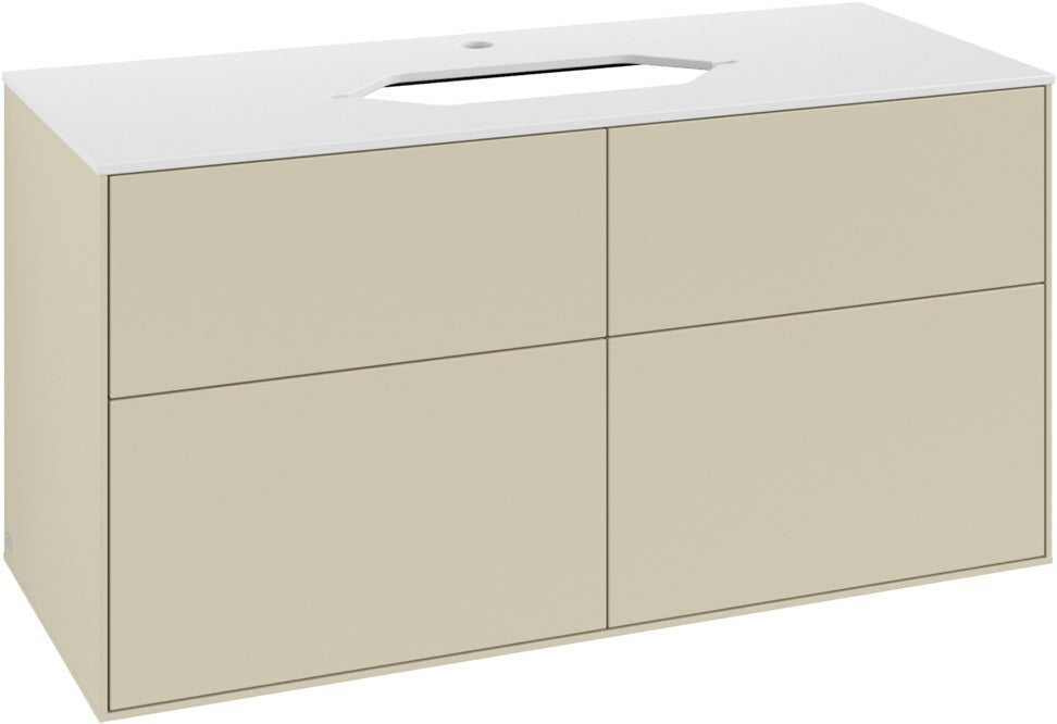 Villeroy & Boch Finion Waschtischunterschrank 1200 mm Anthrazit Matt mit LED-Beleuchtung