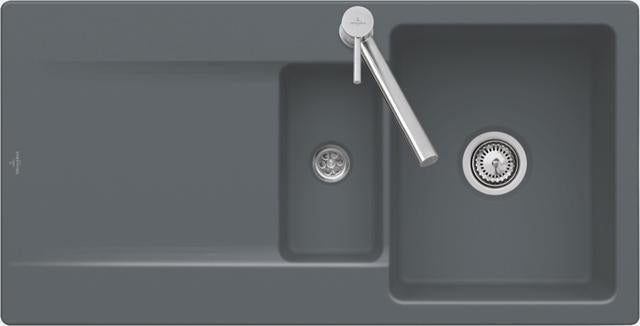 Villeroy & Boch Einbauspüle Siluet 60 R 333701R1 Weiß Alpin CeramicPlus Rechteckig 1000 mm