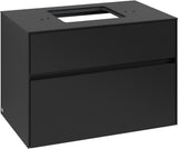 Villeroy & Boch Waschbeckenunterschrank Collaro C124 B0 800x548x500mm Eckig Volcano Black mit Beleuchtung