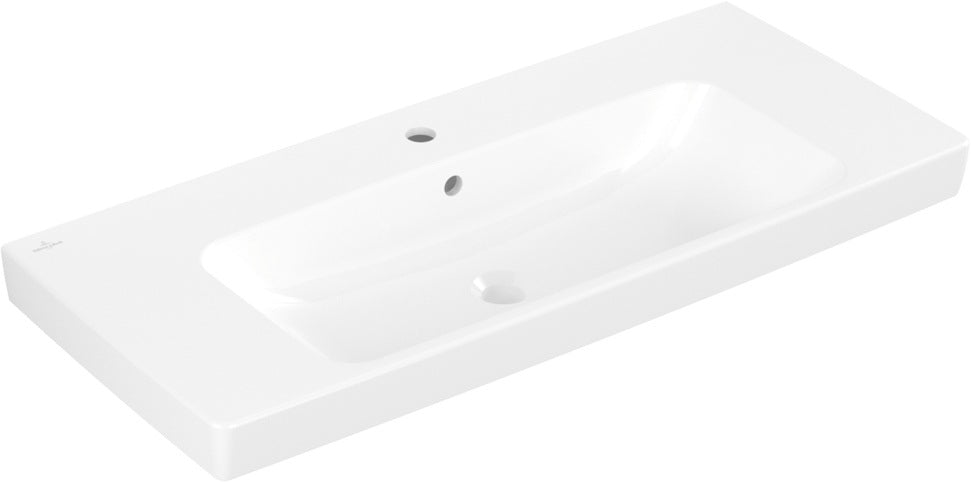Villeroy & Boch Architectura Wandwaschbecken 1000 mm Rechteck Weiß Alpin – 4A87A2