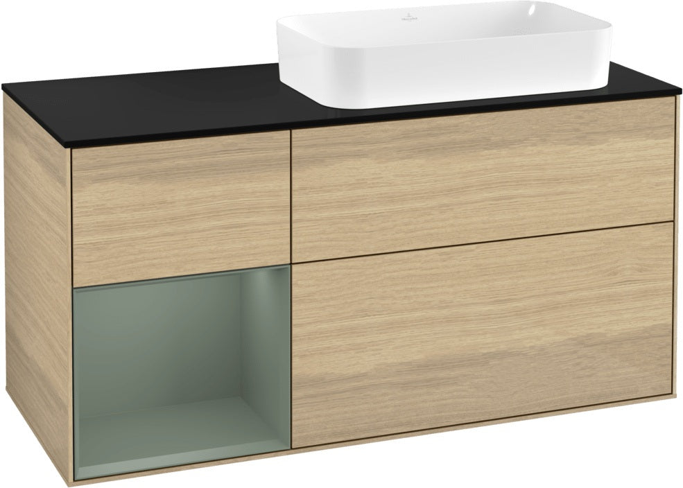 Villeroy & Boch Finion Waschtischunterschrank 120 cm Glossy White Lacquer mit Beleuchtung