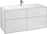 Villeroy & Boch Finion Waschtischunterschrank 1196 mm Glossy White Lacquer mit 4 Auszügen