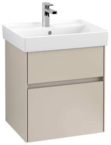Villeroy & Boch Collaro Waschtischunterschrank 510 mm White Wood mit LED-Beleuchtung und 2 Auszügen