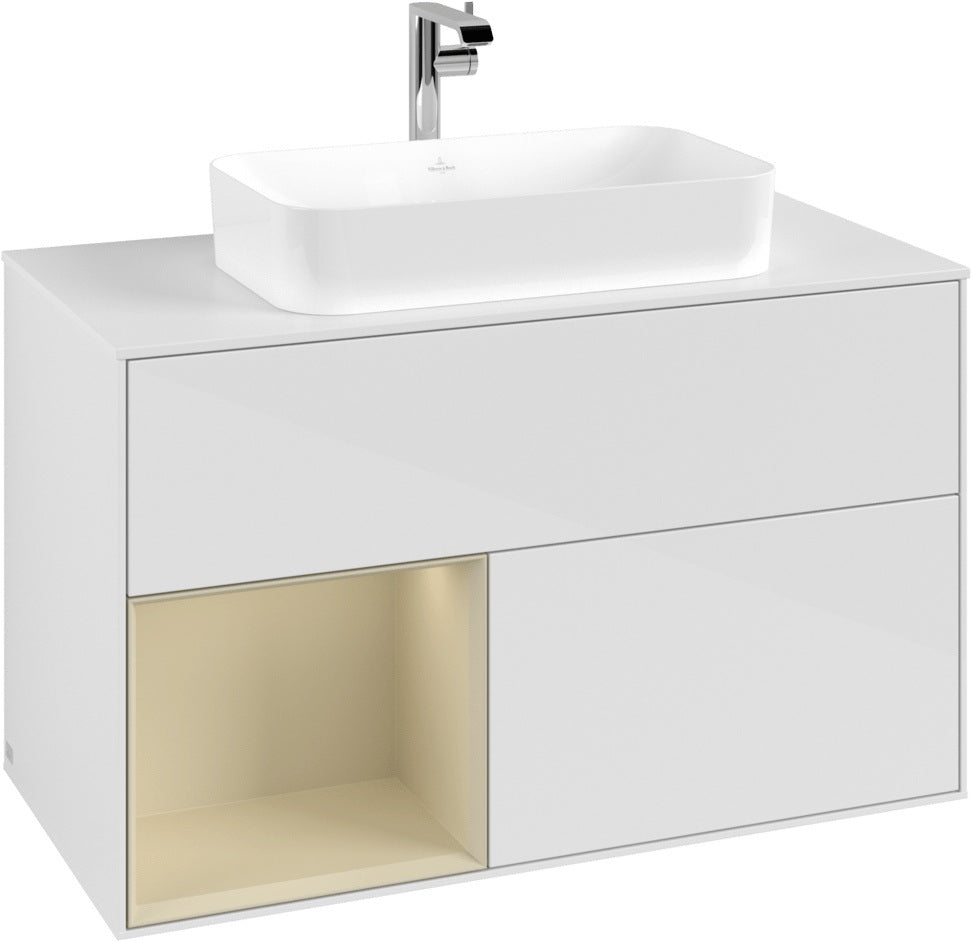 Villeroy & Boch Waschtischunterschrank Finion G241GF Glossy White Lacquer 1000 mm mit Beleuchtung