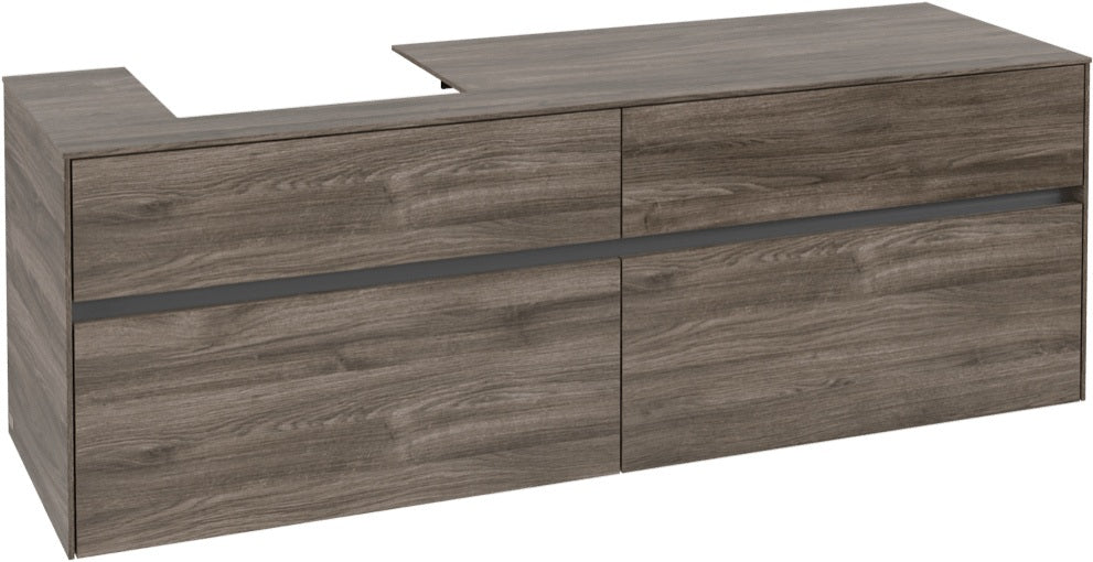 Villeroy & Boch Waschtischunterschrank Collaro C07800 Stone Oak 1600 mm mit 4 Auszügen