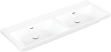 Villeroy & Boch Subway 3.0 Schrank-Doppelwaschtisch 1300 mm Weiß Alpin, TitanCeram, mit Überlauf, ohne Hahnloch