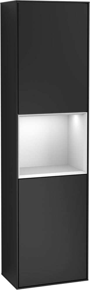Villeroy & Boch Hochschrank Finion F460GF – 418 mm, Glossy White Lacquer, mit Beleuchtung & SoftClosing