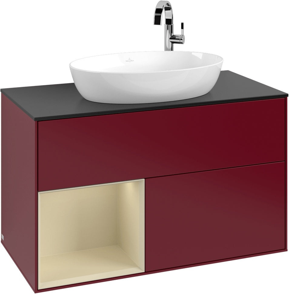 Villeroy & Boch Finion Waschtischunterschrank 1000 mm Glossy White Lacquer mit Beleuchtung