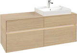 Villeroy & Boch Waschtischunterschrank Collaro C086 B0 1400 mm Nordic Oak mit Beleuchtung und SoftClosing