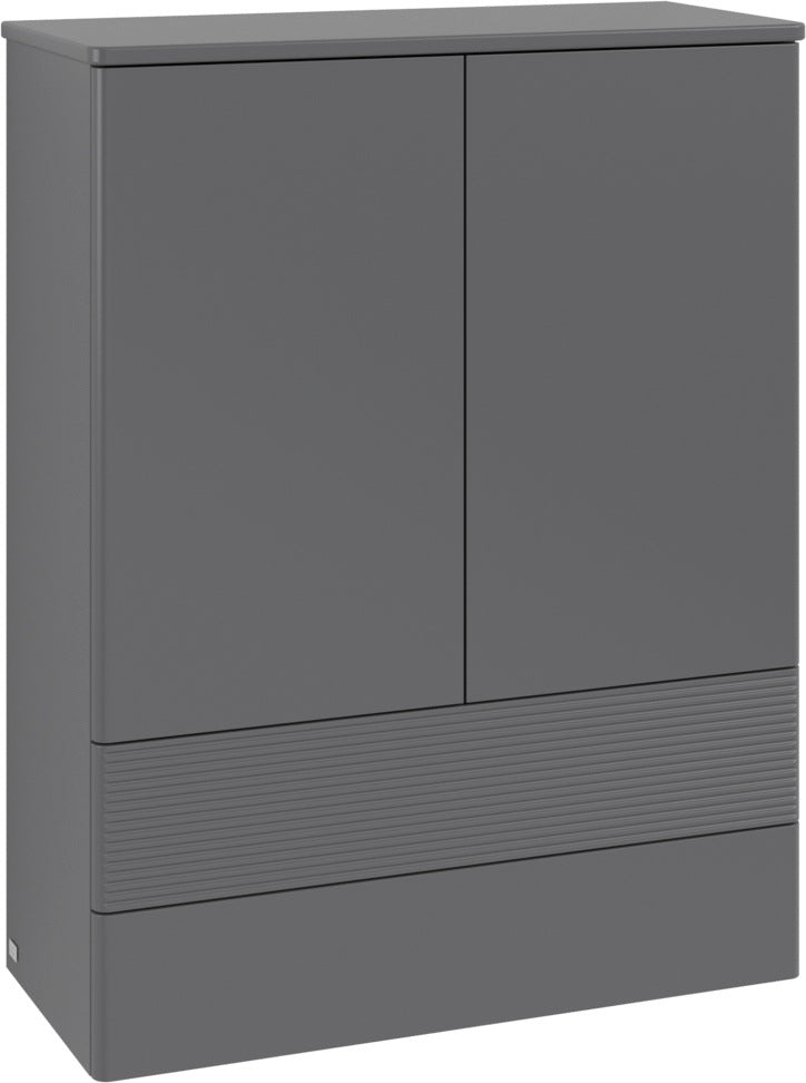 Villeroy & Boch Antao Highboard 814 mm Glossy White Lacquer – Hochglanz Badmöbel mit LED-Beleuchtung