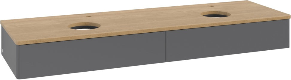 Villeroy & Boch Waschtischunterschrank Antao 1600 mm Anthrazit Matt mit 2 Auszügen