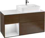 Villeroy & Boch Waschtischunterschrank Finion G141G 1200 mm Glossy White mit LED-Beleuchtung
