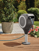 GARDENA Terrassen-Schlauchbox RollUp S 398 mm mit 15 m Schlauch und 360°-Drehung