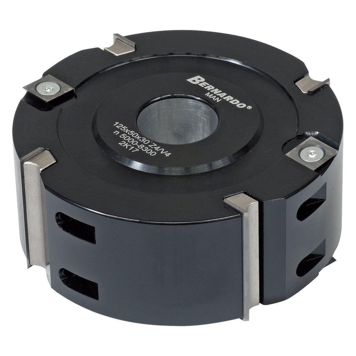 BERNARDO Fräswerkzeuge Holz – Modell Falzmesserkopf 125 x 50 x 30 mm - Z4 / V4 16-2220