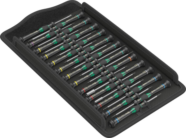 WERA Feinmechanikerschraubendreher-Satz Kraftform Micro Big Pack 1, 25-teilig, Schlitz/PH/TORX®/TORX PLUS®/Microstix®