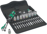 WERA Steckschlüsselsatz 8100 SA 6, 28-teilig, 1/4 Zoll, SW 5-13 mm, 72 Zähne