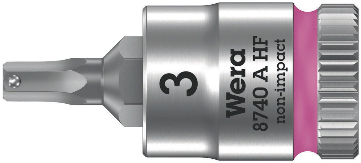 WERA Steckschlüsseleinsatz 8740 A HF 1/4 Zoll SW 5/16 Zoll mit Haltefunktion und Farbleitsystem