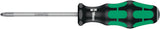 WERA Schraubendreher 355 PZ PZD 0 mit 2K-Kraftform-Griff und Rundklinge, 60 mm