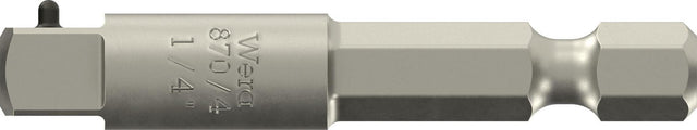WERA Adapter 870/4 – 1/4 Zoll Außensechskant auf 1/4 Zoll Außenvierkant, 50 mm