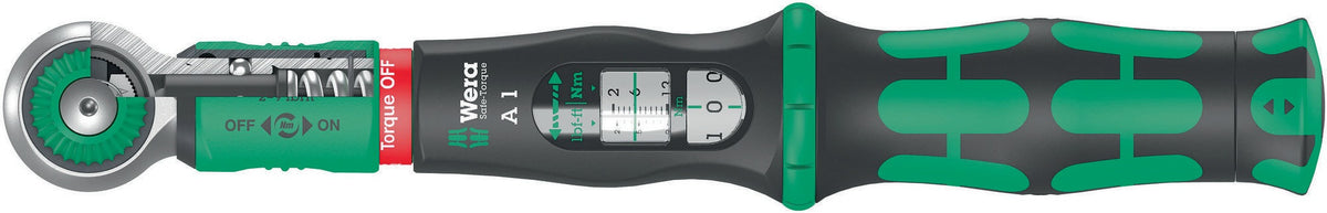 WERA Safe-Torque A 1 Drehmomentschlüssel 1/4 Zoll 2-12 Nm mit Torque Lock Funktion