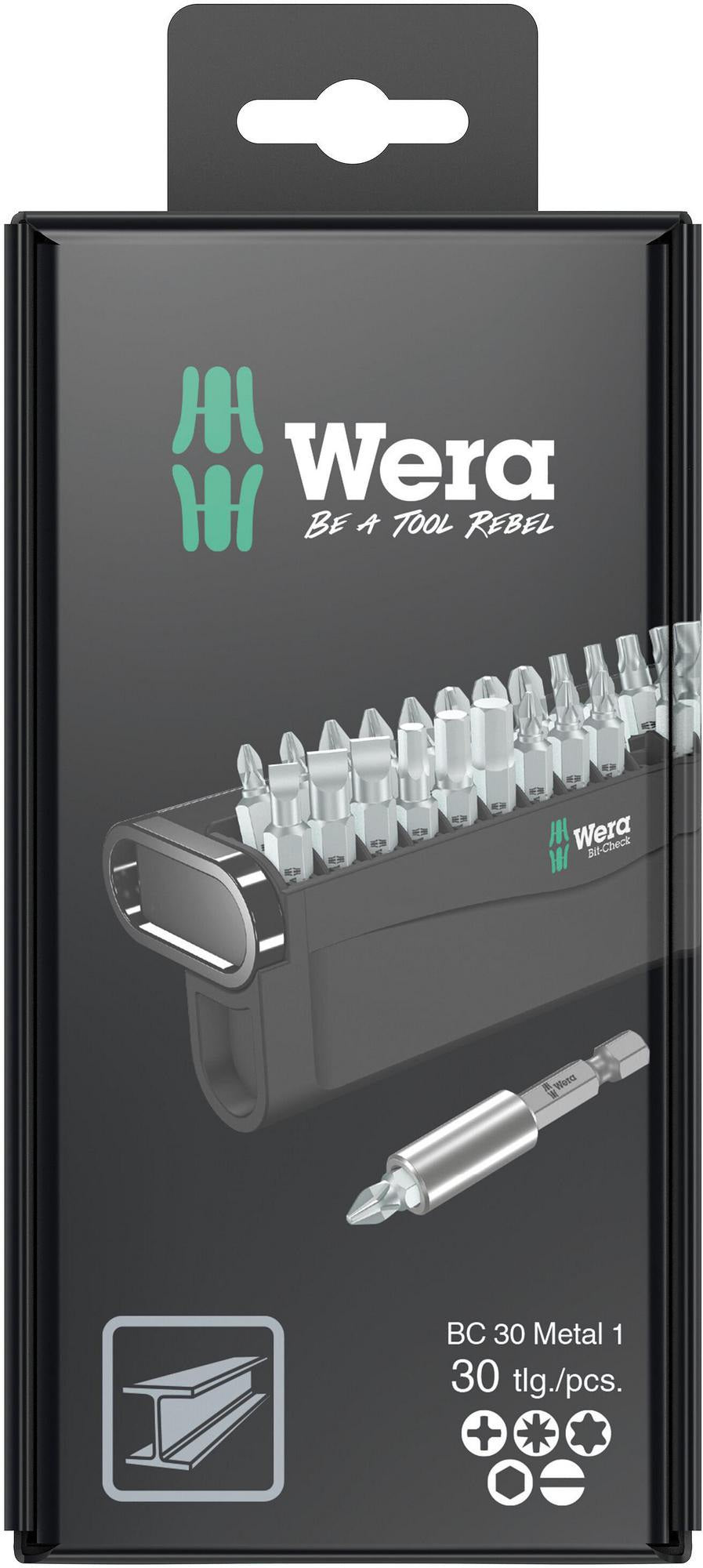 WERA Bit-Check 30 TX Universal Bitsortiment 30-teilig mit Universalhalter
