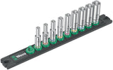 WERA Steckschlüsseleinsatz-Set Deep 1, 9-teilig, 1/4 Zoll Antrieb, lange Nüsse mit Magnetleiste