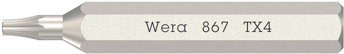 WERA Bit 867/0 Micro TX 10, 30 mm, 4 mm Sechskant, 10er-Pack
