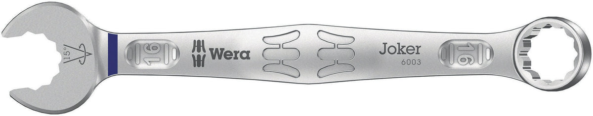 WERA Ringmaulschlüssel 6003 Joker SW 8 mm – Form A, legierter Werkzeugstahl, 15° Rückholwinkel