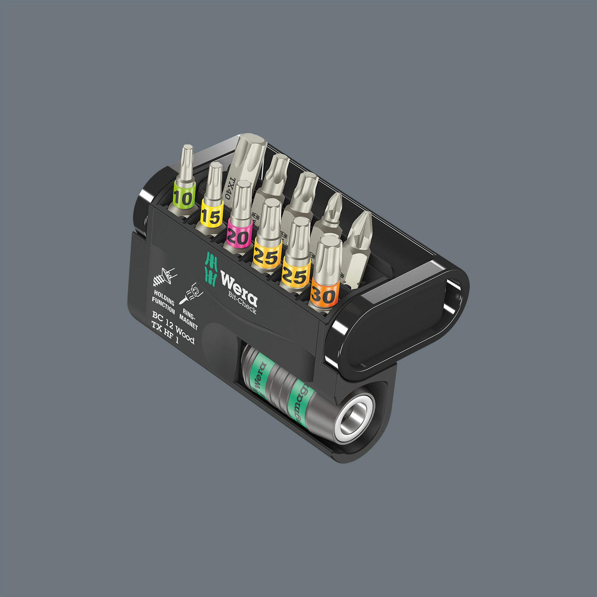 WERA Bit-Check 6 Wood TX HF Bitsortiment 6-teilig TORX mit Haltefunktion