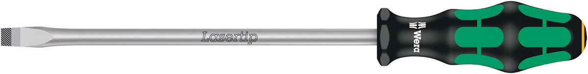 WERA Schlitzschraubendreher 334 mit Lasertip-Spitze, 5 mm Klinge, 2K-Griff, 100 mm