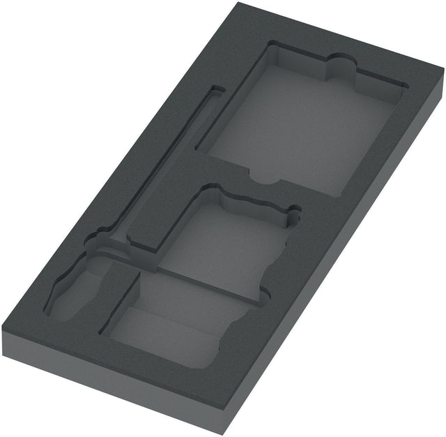 WERA Schaumstoffeinlage leer – Ersatz für WERA 9750, 2-farbig, 172 x 30 x 392 mm