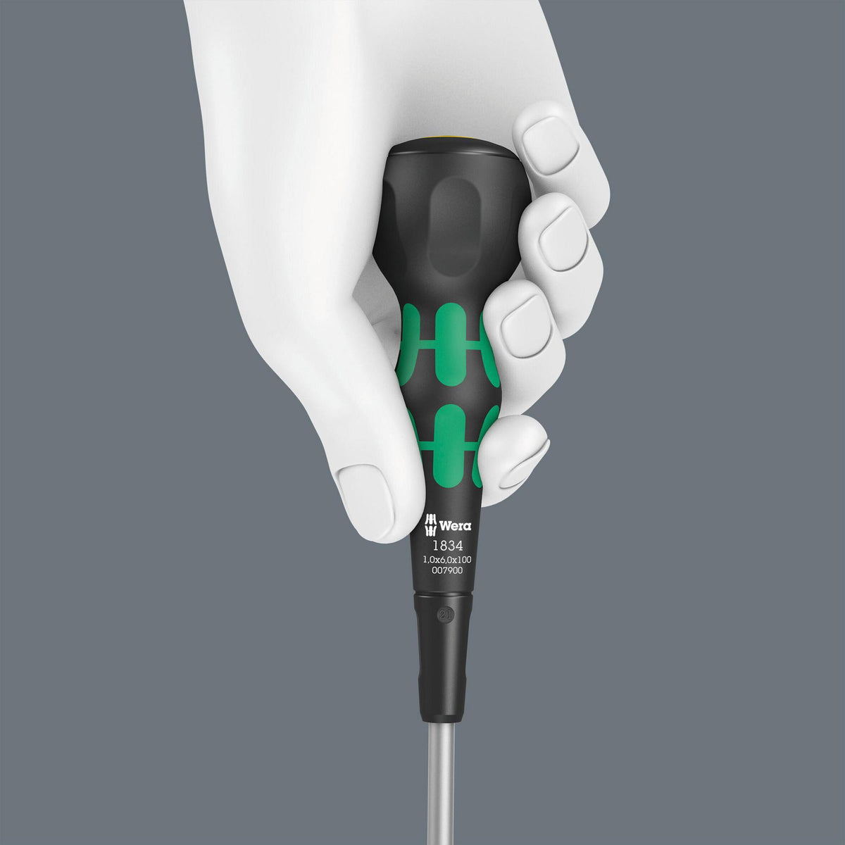 WERA Schraubendreher 1834 Schlitz 6 mm Lasertip Kraftform Ball-Grip für Feinmechanik