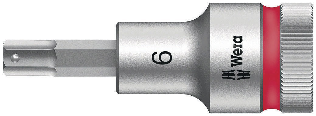 WERA Steckschlüsseleinsatz 8740 C HF 1/2 Zoll SW 10 mm L.140 mm mit Haltefunktion