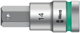 WERA Steckschlüsseleinsatz 8740 C HF 1/2 Zoll SW 10 mm L.140 mm mit Haltefunktion