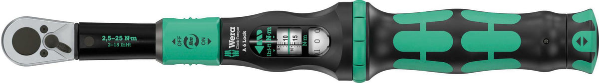 WERA Drehmomentschlüssel Click-Torque Lock A 5, 1/4 Zoll, 2,5-25 Nm, Torque Lock