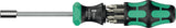 WERA Magazinbithalter KK27 RA 2 6-teilig Schlitz – Kraftform Handhalter mit integrierter Ratsche