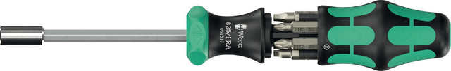 WERA Magazinbithalter KK27 RA 2 6-teilig Schlitz – Kraftform Handhalter mit integrierter Ratsche