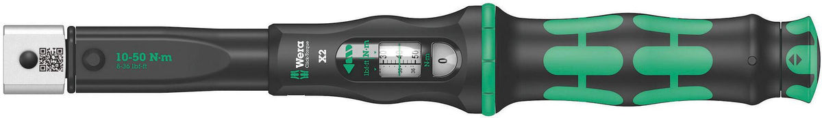 WERA Drehmomentschlüssel Click-Torque X 1, 2,5-25 Nm, 9x12 mm, automatisch auslösend, ±4 % Genauigkeit
