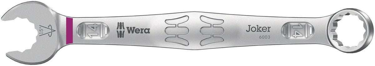 WERA Ringmaulschlüssel 6003 Joker SW 8 mm – Form A, legierter Werkzeugstahl, 15° Rückholwinkel