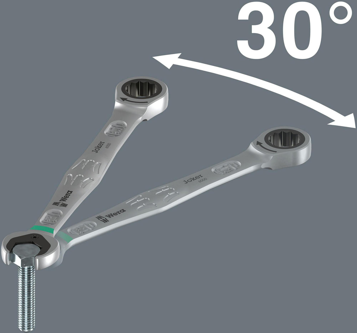 WERA Maulringratschenschlüssel Joker SW 10 mm – 80 Zähne, Haltefunktion, 159 mm