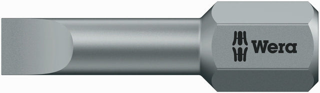 WERA Bit 800/1 TZ für Schlitzschrauben 4 mm, 25 mm, 1/4 Zoll C6,3 – 10 Stück